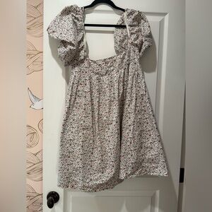 Floral Puff Sleeve Women's Top